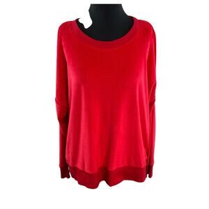 NWT Secret Treasures Red Long Sleeve Lounge Top Crewneck Soft Cozy Size XL